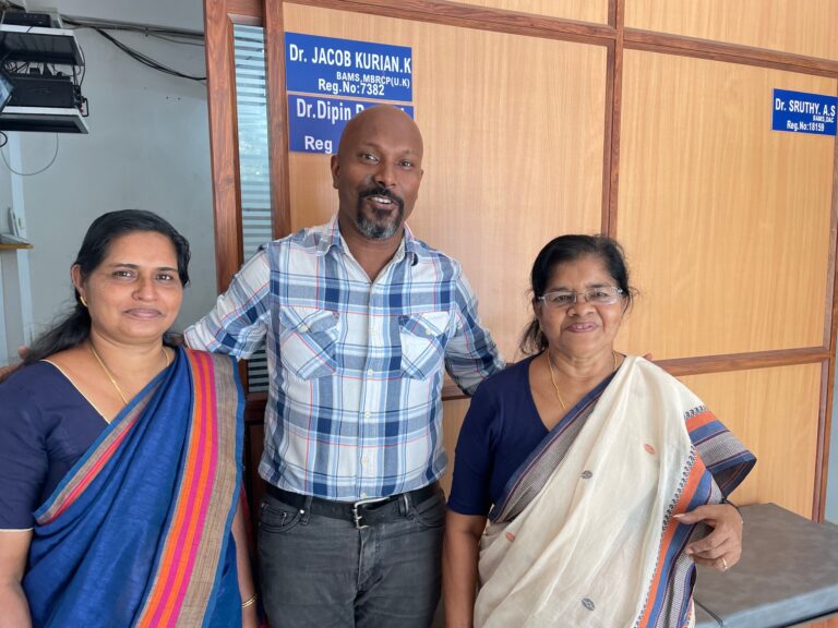 J. Mercykutty Amma at Dr Jacobs Ayurveda Hospital